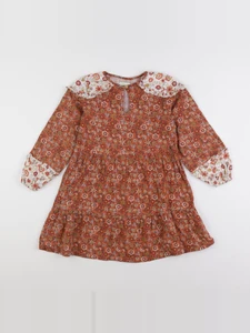 Vertbaudet - robe orange - 8 ans