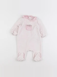 Jacadi - pyjama velours rose - 6 mois