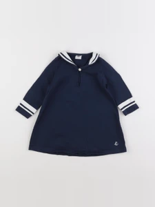 Petit Bateau - robe bleu - 12 mois