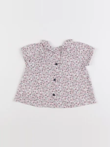 Petit Bateau - blouse rouge - 6 mois