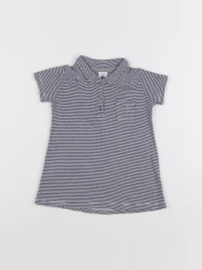 Petit Bateau - robe bleu - 12 mois