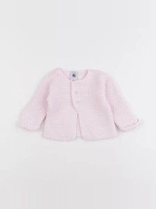Petit Bateau - gilet rose - 6 mois