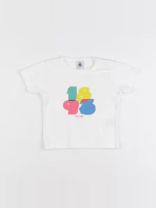 Petit Bateau - tee-shirt blanc - 12 mois