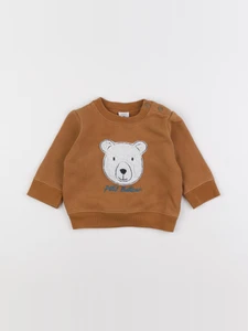 Petit Bateau - sweat marron - 6 mois