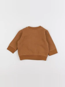Petit Bateau - sweat marron - 6 mois