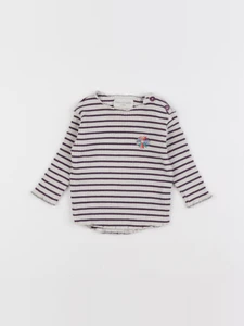 Arsène et les pipelettes - tee-shirt beige, violet - 6 mois