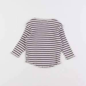 Arsène et les pipelettes - tee-shirt beige, violet - 6 mois