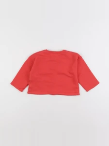 Monoprix - sweat rouge - 6/9 mois