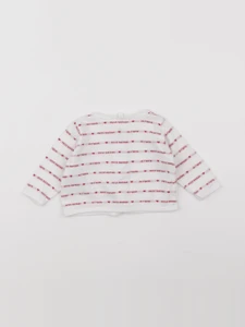 Petit Bateau - tee-shirt blanc, rouge - 6 mois