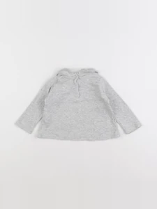 Petit Bateau - tee-shirt gris - 12 mois