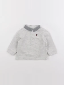 Tape à l'oeil - polo gris - 6 mois