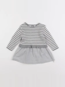 Zara - robe gris - 6/9 mois