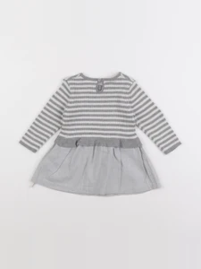 Zara - robe gris - 6/9 mois