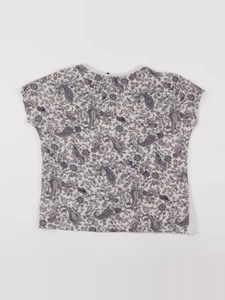 IKKS - tee-shirt imprimé au dos blanc, violet - 12 ans