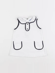 Jacadi - robe blanc, bleu - 6 mois