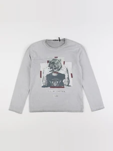 IKKS - tee-shirt gris - 8 ans