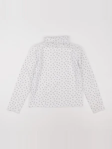 Vertbaudet - sous-pull blanc, bleu - 10 ans