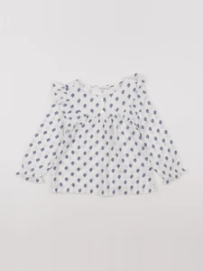 Eden & Victor - blouse blanc, bleu - 3 ans