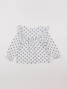 Eden & Victor - blouse blanc, bleu - 3 ans