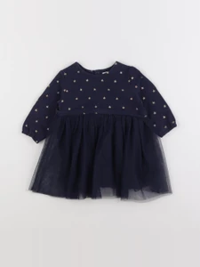 Boutchou - robe or, bleu - 6 mois