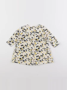 Petit Bateau - robe blanc, bleu - 6 mois