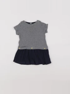 Petit Bateau - robe bleu - 6 mois