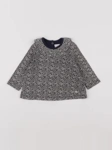Petit Bateau - tee-shirt bleu - 6 mois