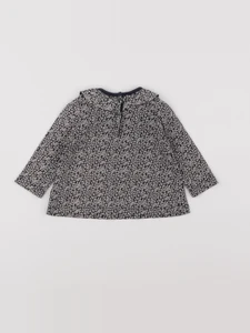 Petit Bateau - tee-shirt bleu - 6 mois