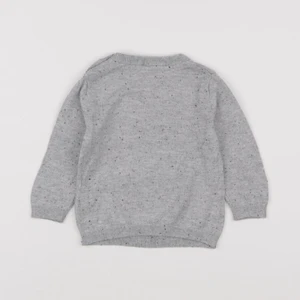 H&M - pull gris - 3/6 mois