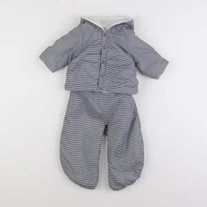 Petit Bateau - combi-pilote pantalon amovible bleu, blanc - 6 mois