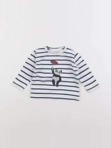 Boutchou - tee-shirt bleu, blanc - 6 mois