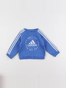 Adidas - sweat bleu - 6/9 mois