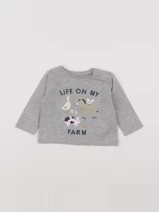 Boutchou - tee-shirt gris - 6 mois