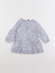 Jacadi - robe liberty blanc, bleu - 12 mois