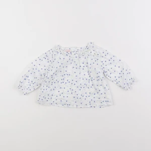 Gocco - blouse blanc, bleu - 3/6 mois