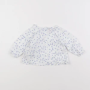 Gocco - blouse blanc, bleu - 3/6 mois