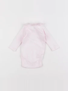 Petit Bateau - body à col rose - 0 mois