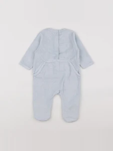 Vertbaudet - pyjama velours bleu - 6 mois
