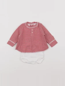 Petit Bateau - body tee-shirt rouge - 1 mois