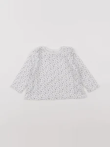Petit Bateau - tee-shirt blanc, bleu - 12 mois