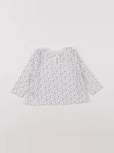 Petit Bateau - tee-shirt blanc, bleu - 12 mois