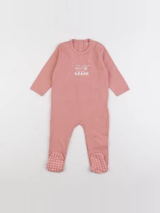 Vertbaudet - pyjama coton rose - 12 mois