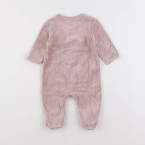 Vertbaudet - pyjama velours rose - 3 mois