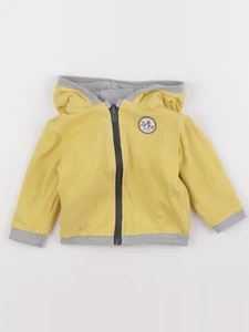 IKKS - sweat réversible jaune, gris - 12 mois