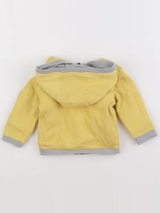 IKKS - sweat réversible jaune, gris - 12 mois
