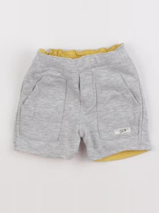 IKKS - short réversible jaune, gris - 12 mois