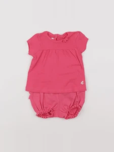Petit Bateau - pyjama coton rose - 3 mois