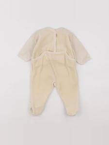 Petit Bateau - pyjama velours jaune - 6 mois