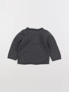 Vertbaudet - gilet gris - 12 mois
