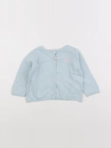 Vertbaudet - gilet bleu - 12 mois